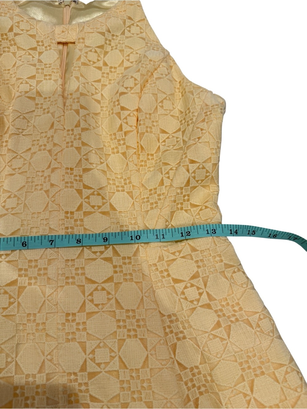 White House Black Market Yellow Lace Halter Dress - Picture 4 of 10